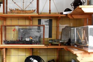 Auch verschiedene Modelle, wie das des Kettenschiffs 'D.R.G.K.S. Nr. 1', stehen im Museum. Foto: LAG Main4Eck