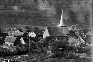 Dorfprozelten 1895 aus Richtung Südwesten vom anderen Mainufer aus fotografiert. Quelle: Veh 1995, S. 62